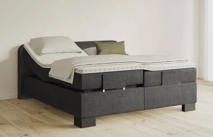 Mozart Boxspringbett Serie 5 Salieri 160x200 elektrisch Feiner Stoff Carbon Grey H3/H3