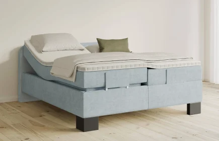 Mozart Boxspringbett Serie 5 Salieri 160x200 elektrisch Feiner Stoff Frosted Azure H3/H3
