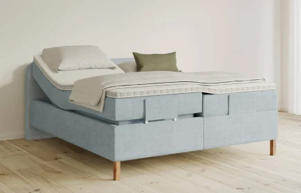 Mozart Boxspringbett Serie 5 Salieri 160x200 elektrisch Feiner Stoff Frosted Azure H3/H3