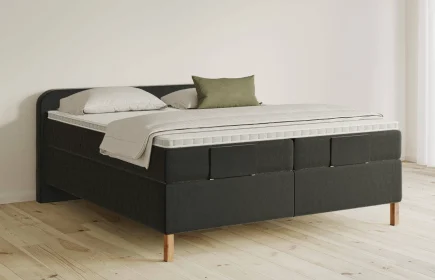Mozart Boxspringbett Serie 5 Salieri 160x200 Samt Raven Silk H3/H3