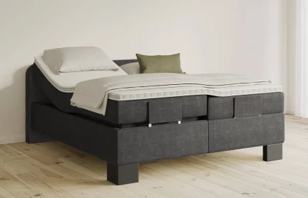 Mozart Boxspringbett Serie 5 Salieri 180x200 elektrisch Feiner Stoff Carbon Grey H2/H3