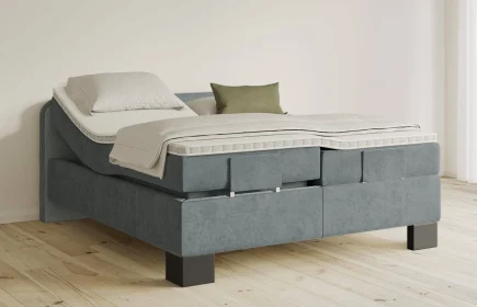 Mozart Boxspringbett Serie 5 Salieri 180x200 elektrisch Samt Dusty Blues H3/H3
