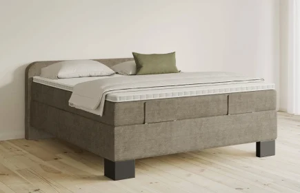 Mozart Boxspringbett Serie 5 Salieri 180x200 Feiner Stoff Dusty Taupe H3/H2