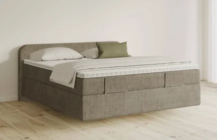 Mozart Boxspringbett Serie 5 Salieri 180x200 Feiner Stoff Dusty Taupe H3/H3 schwebend