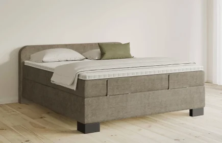 Mozart Boxspringbett Serie 5 Salieri 180x200 Feiner Stoff Dusty Taupe H3/H3