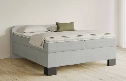 Mozart Boxspringbett Serie 5 Salieri 180x200 Feiner Stoff Silbergrau H3/H3