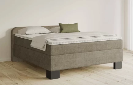 Mozart Boxspringbett Serie 5 Salieri 180x200 Feiner Stoff Taupe H3/H2