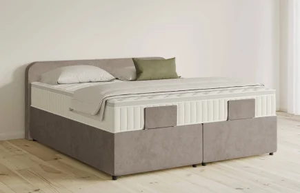 Mozart Boxspringbett Serie 5 Salieri 180x200 mit Bettkasten Samt Cookie H2/H3 Königliche Matratze