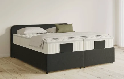Mozart Boxspringbett Serie 5 Salieri 180x200 mit Bettkasten Samt Raven Silk H3/H3 Königliche Matratze