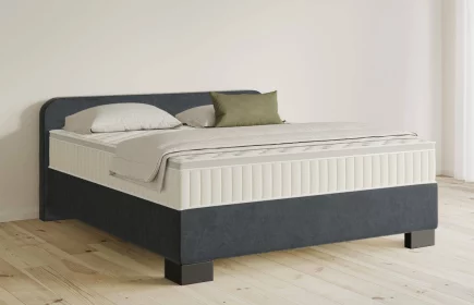 Mozart Boxspringbett Serie 5 Salieri 180x200 Samt Anthrazit H2/H3 Königliche Matratze