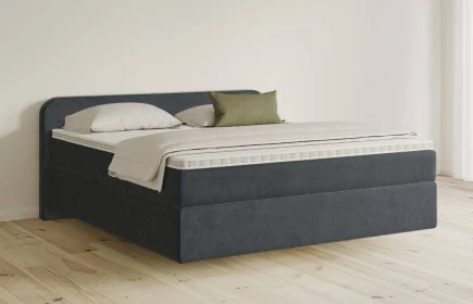 Mozart Boxspringbett Serie 5 Salieri 180x200 Samt Anthrazit H3/H3 schwebend