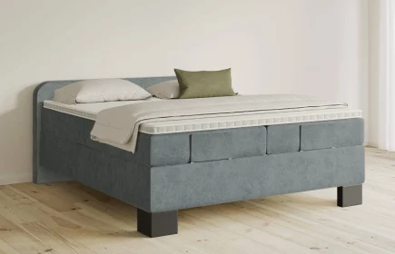 Mozart Boxspringbett Serie 5 Salieri 180x200 Samt Dusty Blues H3/H3
