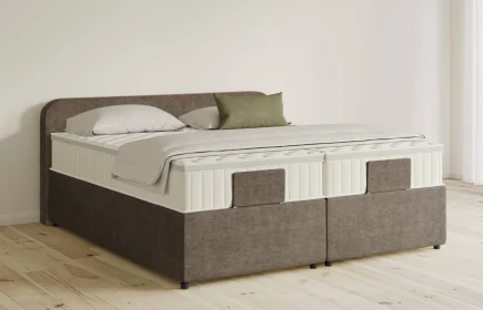 Mozart Boxspringbett Serie 5 Salieri 180x220 mit Bettkasten Feiner Stoff Nutshell H3/H3 Königliche Matratze