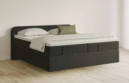 Mozart Boxspringbett Serie 5 Salieri 180x220 Samt Raven Silk H3/H2 schwebend