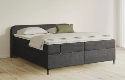 Mozart Boxspringbett Serie 5 Salieri 200x200 Feiner Stoff Carbon Grey H3/H2