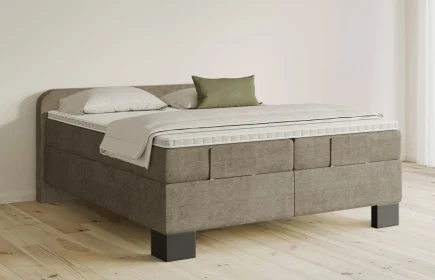Mozart Boxspringbett Serie 5 Salieri 200x200 Feiner Stoff Dusty Taupe H3/H3