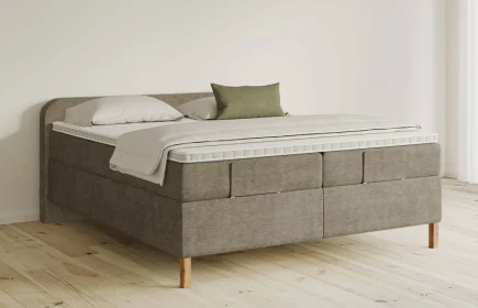 Mozart Boxspringbett Serie 5 Salieri 200x200 Feiner Stoff Dusty Taupe H3/H3