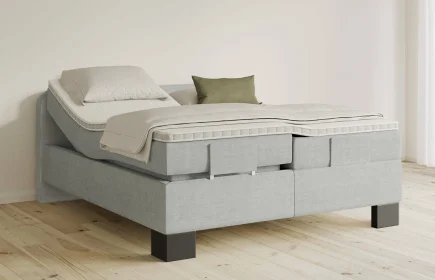 Mozart Boxspringbett Serie 5 Salieri 240x200 elektrisch Feiner Stoff Lunar Mist H3/H3