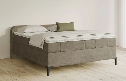 Mozart Boxspringbett Serie 5 Salieri 240x200 Feiner Stoff Dusty Taupe H3/H3