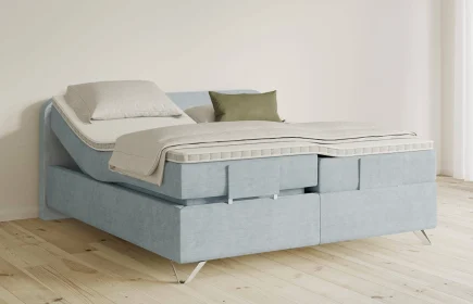 Mozart Boxspringbett Serie 5 Salieri 240x220 elektrisch Feiner Stoff Frosted Azure H3/H3