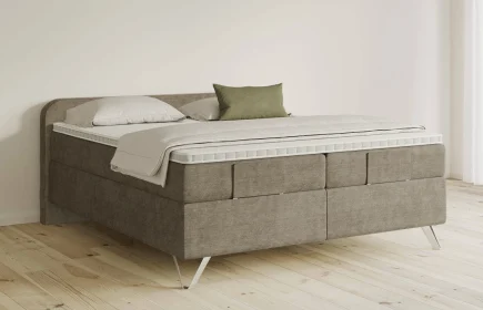 Mozart Boxspringbett Serie 5 Salieri 240x220 Feiner Stoff Dusty Taupe H3/H3