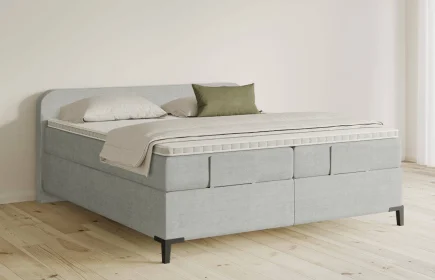Mozart Boxspringbett Serie 5 Salieri 240x220 Feiner Stoff Lunar Mist H2/H2
