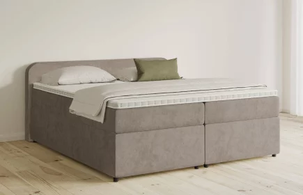 Mozart Boxspringbett Serie 5 Salieri 240x220 mit Bettkasten Samt Beigebraun H2/H3