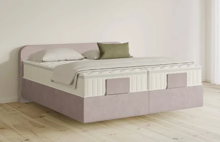 Mozart Boxspringbett Serie 5 Salieri 240x220 Samt Blossom Pink H3/H3 schwebend Königliche Matratze