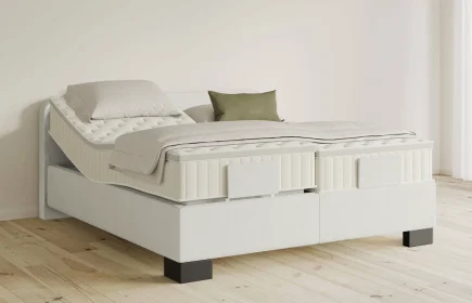 Mozart Boxspringbett Serie 5 Salieri 280x190 elektrisch Samt Vanilla Nice H3/H3 Königliche Matratze
