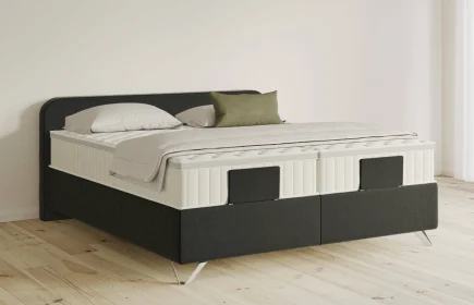 Mozart Boxspringbett Serie 5 Salieri 280x200 Samt Raven Silk H2/H2 Königliche Matratze