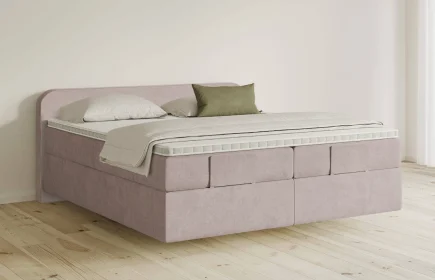 Mozart Boxspringbett Serie 5 Salieri 280x220 Samt Blossom Pink H3/H3 schwebend