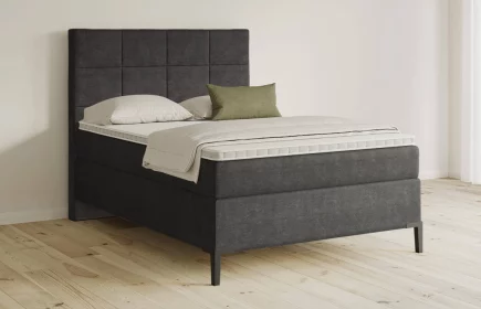 Mozart Boxspringbett Serie 5 Schubert 140x200 Feiner Stoff Anthrazit H4