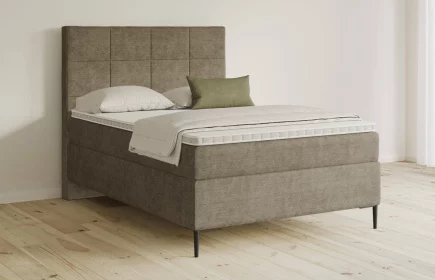 Mozart Boxspringbett Serie 5 Schubert 140x200 Feiner Stoff Taupe H2