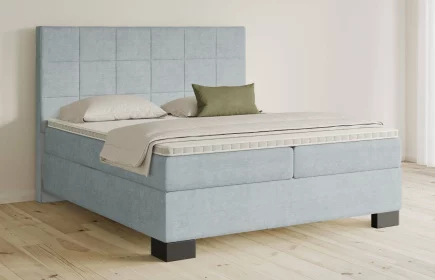 Mozart Boxspringbett Serie 5 Schubert 160x200 Feiner Stoff Pastellblau H2/H3