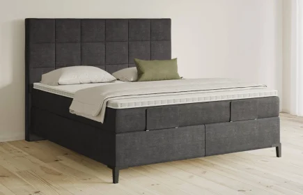 Mozart Boxspringbett Serie 5 Schubert 180x190 Feiner Stoff Carbon Grey H3/H3