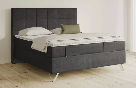 Mozart Boxspringbett Serie 5 Schubert 180x200 elektrisch Feiner Stoff Anthrazit H3/H3