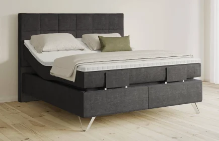 Mozart Boxspringbett Serie 5 Schubert 180x200 elektrisch Feiner Stoff Carbon Grey H3/H3