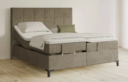 Mozart Boxspringbett Serie 5 Schubert 180x200 elektrisch Feiner Stoff Dusty Taupe H3/H3