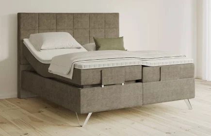 Mozart Boxspringbett Serie 5 Schubert 180x200 elektrisch Feiner Stoff Dusty Taupe H3/H3