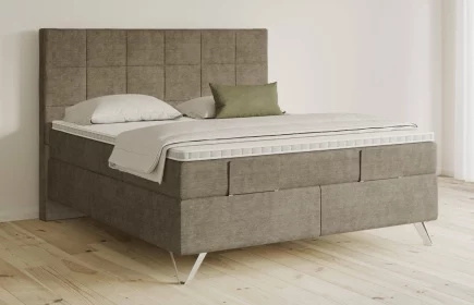 Mozart Boxspringbett Serie 5 Schubert 180x200 elektrisch Feiner Stoff Taupe H3/H4