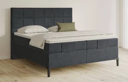 Mozart Boxspringbett Serie 5 Schubert 180x200 elektrisch Samt Anthrazit H3/H3