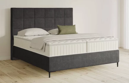 Mozart Boxspringbett Serie 5 Schubert 180x200 Feiner Stoff Anthrazit H3/H3 Königliche Matratze