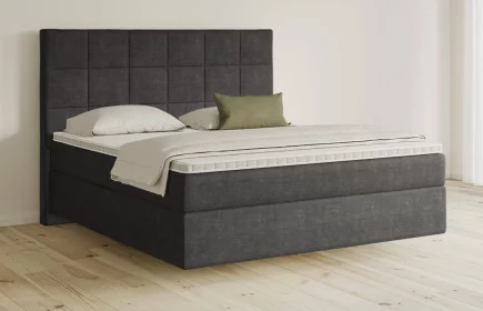 Mozart Boxspringbett Serie 5 Schubert 180x200 Feiner Stoff Anthrazit H3/H3 schwebend