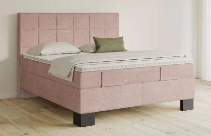 Mozart Boxspringbett Serie 5 Schubert 180x200 Feiner Stoff Rose Glow H3/H3