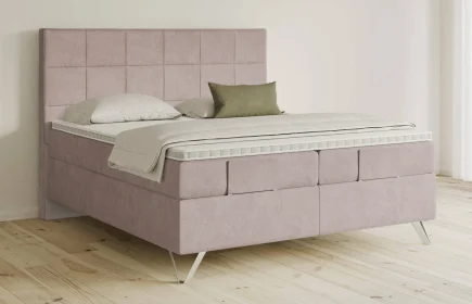 Mozart Boxspringbett Serie 5 Schubert 180x200 Samt Blossom Pink H3/H3