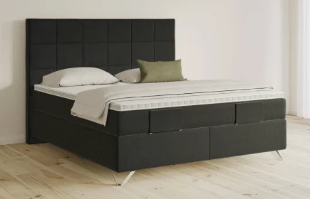 Mozart Boxspringbett Serie 5 Schubert 180x200 Samt Raven Silk H3/H3