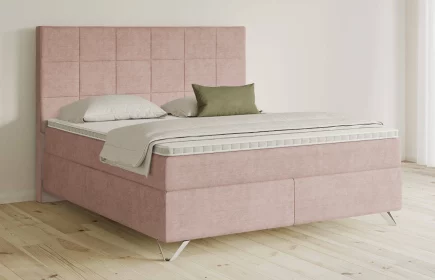 Mozart Boxspringbett Serie 5 Schubert 180x210 Feiner Stoff Rosa H3/H3