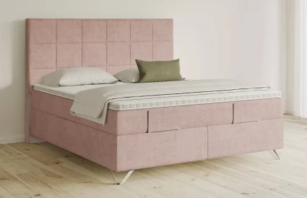 Mozart Boxspringbett Serie 5 Schubert 180x210 Feiner Stoff Rose Glow H3/H3