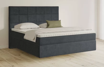 Mozart Boxspringbett Serie 5 Schubert 180x220 Samt Anthrazit H3/H2 schwebend