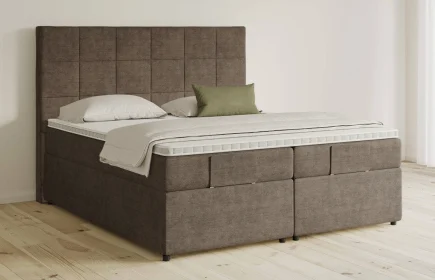 Mozart Boxspringbett Serie 5 Schubert 200x200 mit Bettkasten Feiner Stoff Nutshell H2/H3
